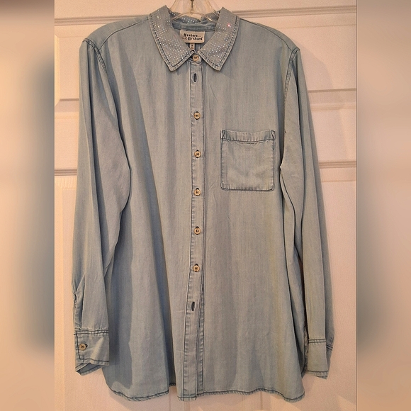 Hesters & Orchard, NWT, Medium, Light Blue, Rhine Stone Collar - Picture 11 of 11